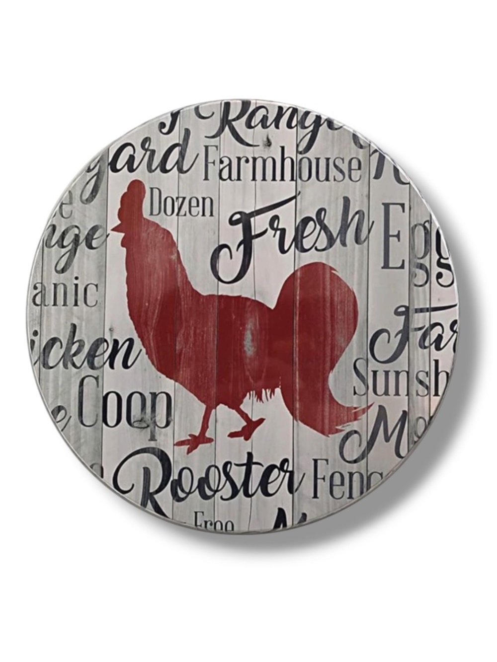 Range Kleen Burner Covers Farmhouse Rooster ChicKen Decor Set of 4 White Red - Picture 5 of 8